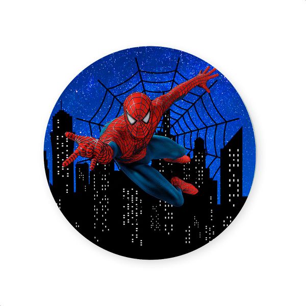 Capa Painel Redondo Sublimados Tema Homem Aranha 290