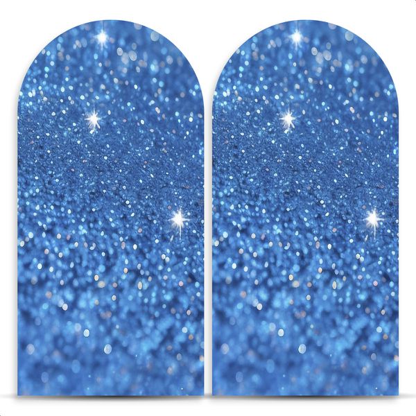 Capa Painel Romano Sublimado Tema Glitter Azul 3146