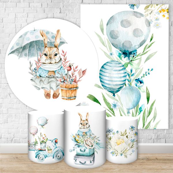 Kit 5 Peças Capa Redonda + Capa Retangular + Trio Capas Cilindros Sublimados Tema Bosque 35