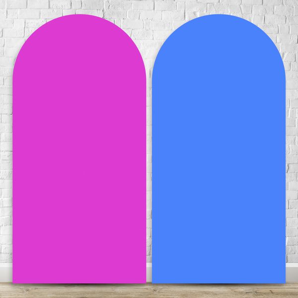 Painel Romano Tema Liso Rosa e Azul 350