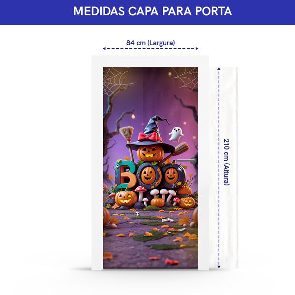 Capa Porta Tema Halloween 4012