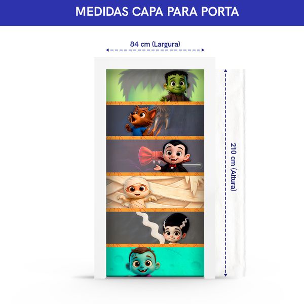 Capa Porta Tema Halloween 4014