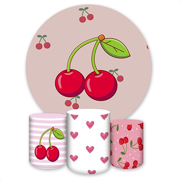 Kit 4 peças Full Tema Cereja 4044