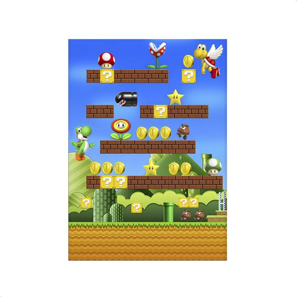 Capa Painel Retangular Sublimado Tema Super Mario 4107