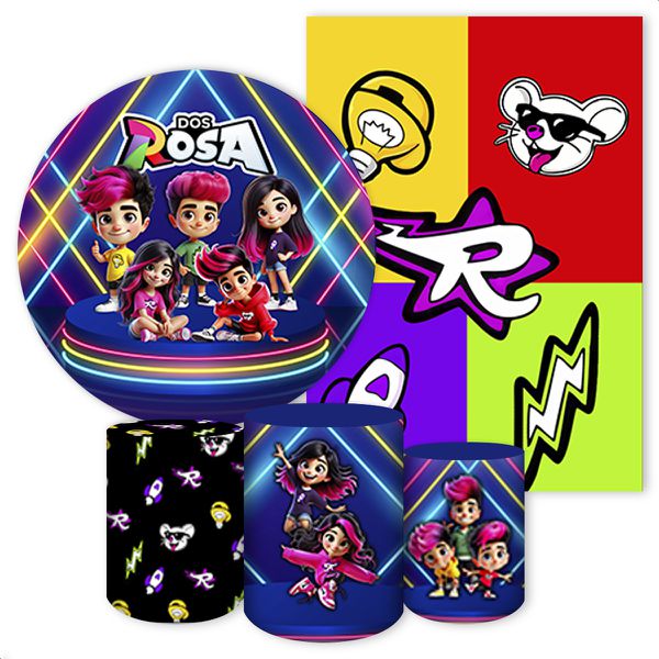 Kit 5 Capas Tema Elementos do Rosa 4209