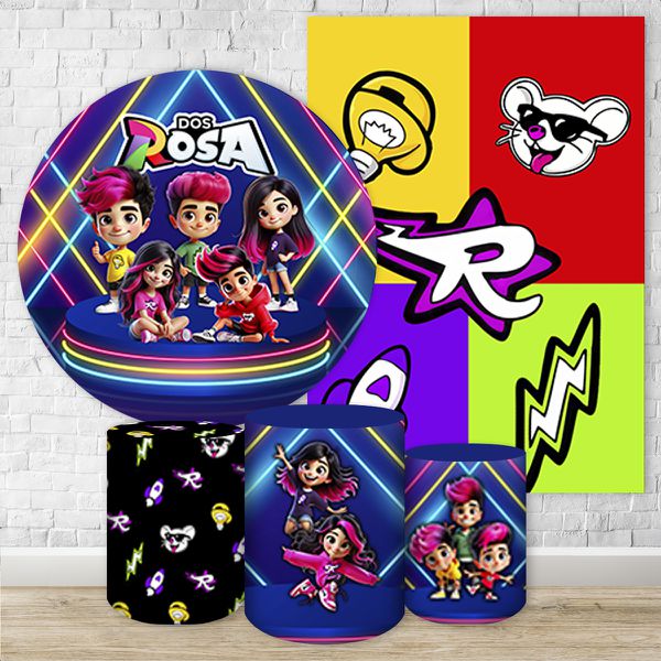 Kit 5 Capas Tema Elementos do Rosa 4209