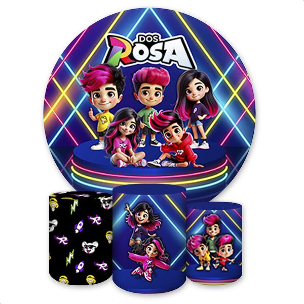 Kit 4 Capas Tema Elementos do Rosa 4210