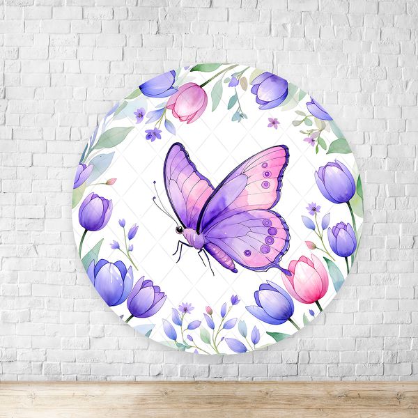 Painel Redondo Tema Borboleta 4224