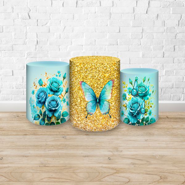 Trio de Cilindros Tema Borboleta 4225