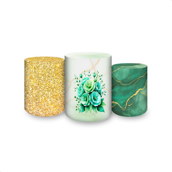 Trio de Cilindros Tema Flores 4232