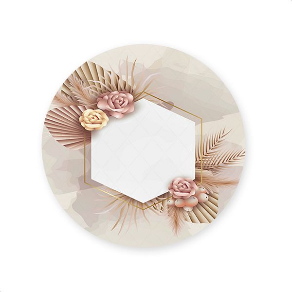 Capa Painel Redondo Sublimados Tema Flores 4283