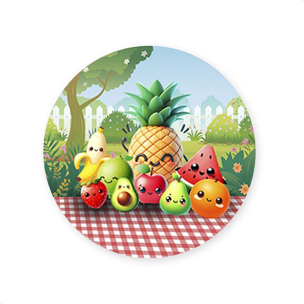 Capa Painel Redondo Tema Fruta 4297