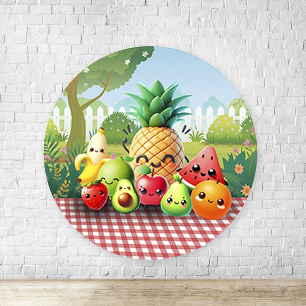 Capa Painel Redondo Tema Fruta 4297