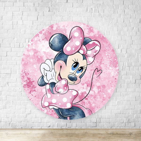Capa Painel Redondo Tema Minnie 4299