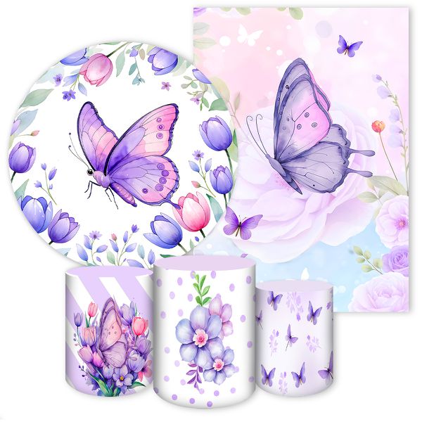 Kit 5 Peças Tema Borboleta 4304