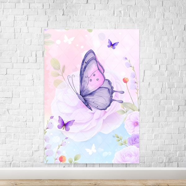Painel Retangular Tema Borboleta 4305