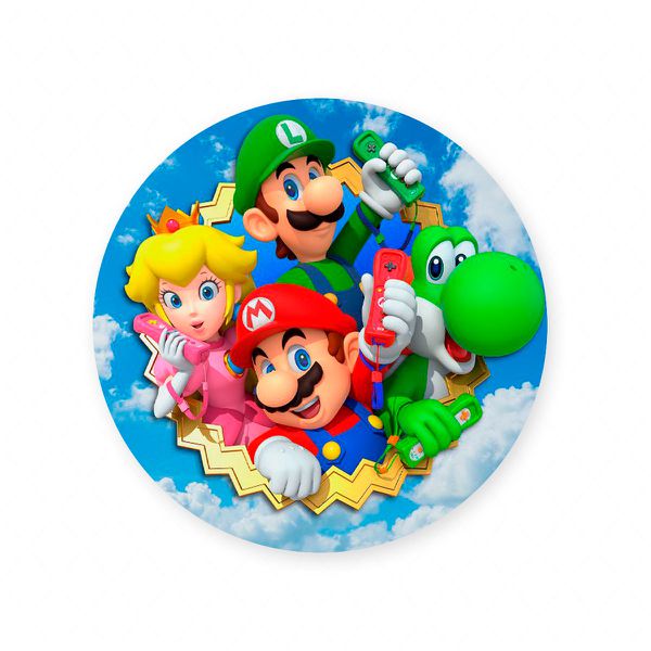 Capa Painel Redondo Tema Mario Bros 431