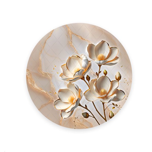 Painel Redondo Tema Flores 4319