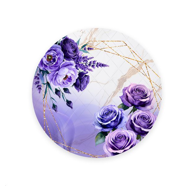 Painel Redondo Tema Flores 4321