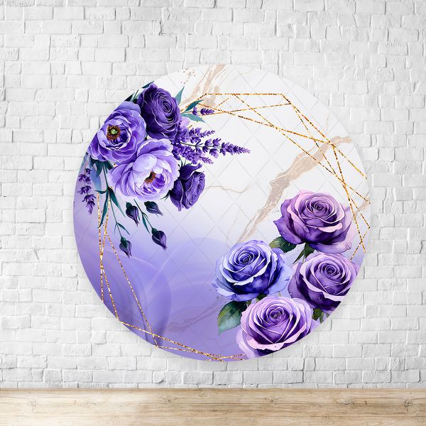 Painel Redondo Tema Flores 4321