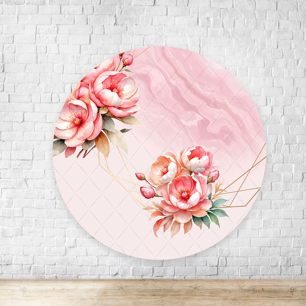 Painel Redondo Tema Flores 4322