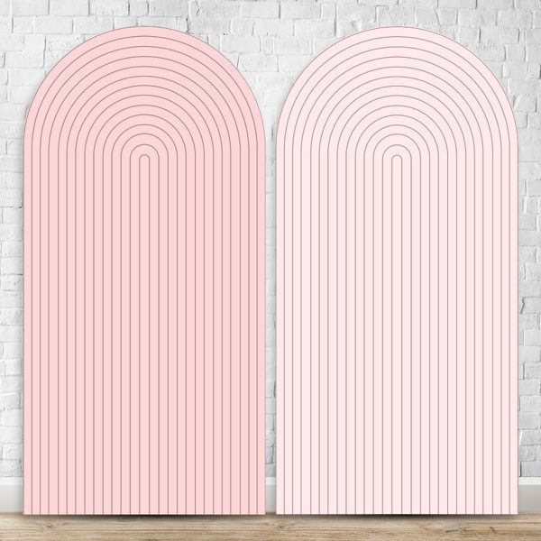 Painel Romano Tema Ripado Cor Rosa e Rosa Pastéis 44