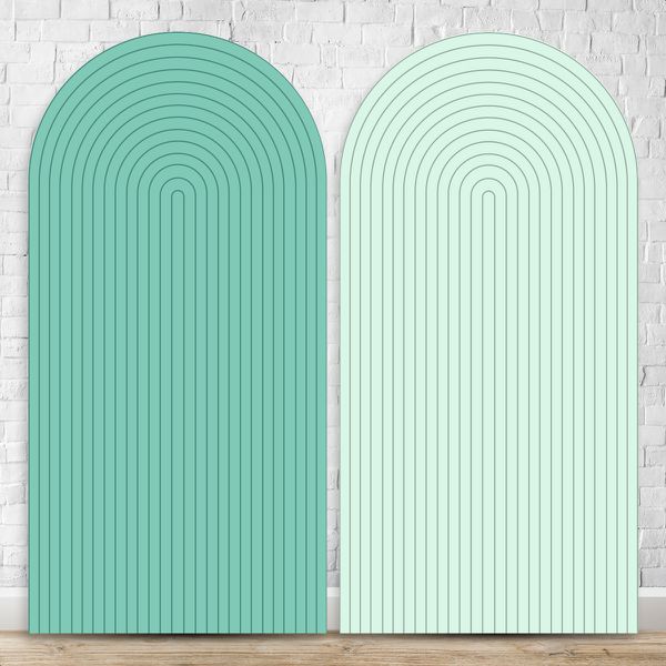 Painel Romano Tema Ripado Cor Verde e Verde 45