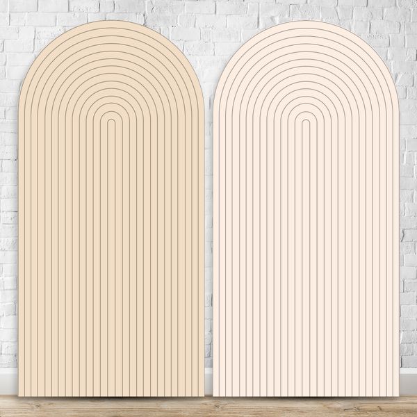 Painel Romano Tema Ripado Cor Marrom e Bege 47