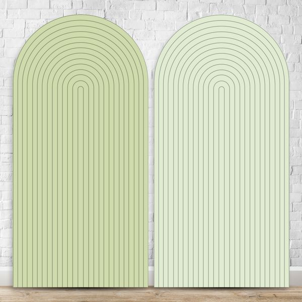 Painel Romano Tema Ripado Cor Verde e Verde 49