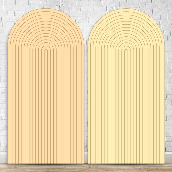 Painel Romano Tema Ripado Cor Laranja e Laranja 51