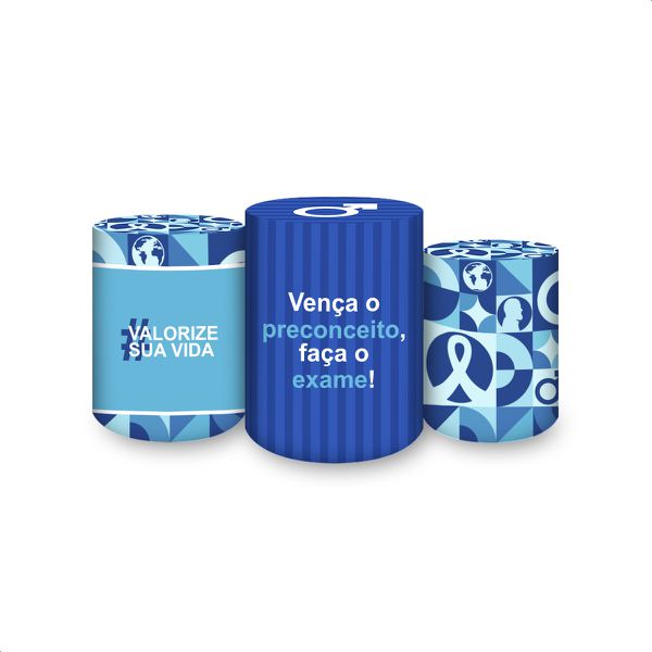 Trio Capas Cilindros Sublimados Tema Novembro Azul 5113