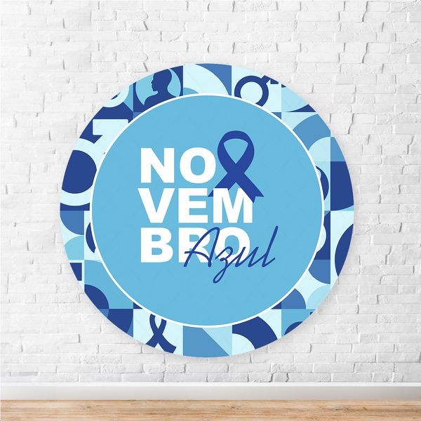 Capa Painel Redondo Sublimados Tema Novembro azul 5113