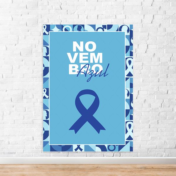 Capa Painel Retangular Sublimado Tema Novembro azul 5113