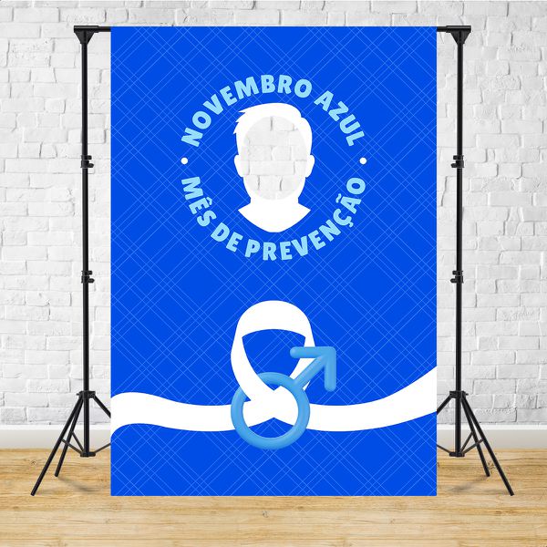Capa Painel Interativo Para Fotos Vazado Tema Novembro azul 5114