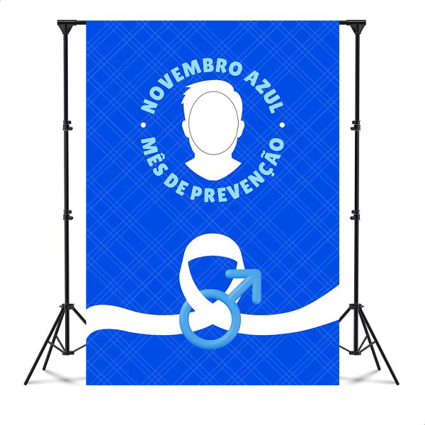 Capa Painel Interativo Para Fotos Vazado Tema Novembro azul 5114