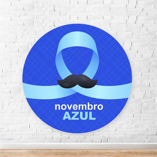 Capa Painel Redondo Sublimados Tema Novembro azul 5114