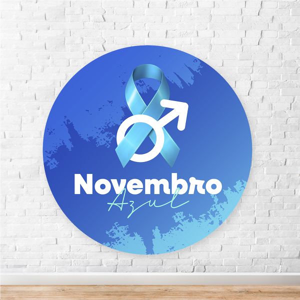 Capa Painel Redondo Sublimados Tema Novembro azul 5115