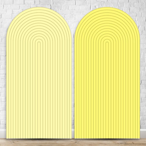 Painel Romano Tema Ripado Cor Amarelo e Amarelo Pastéis 52