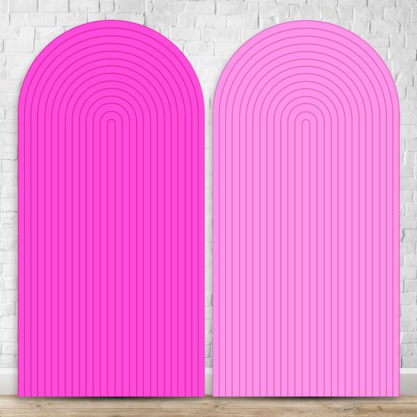 Painel Romano Tema Ripado Cor Rosa e Rosa 61