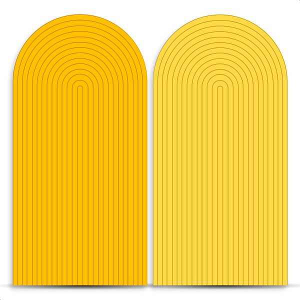 Capa Painel Romano Sublimado Tema Ripado Cor Amarelo/Amarelo 64