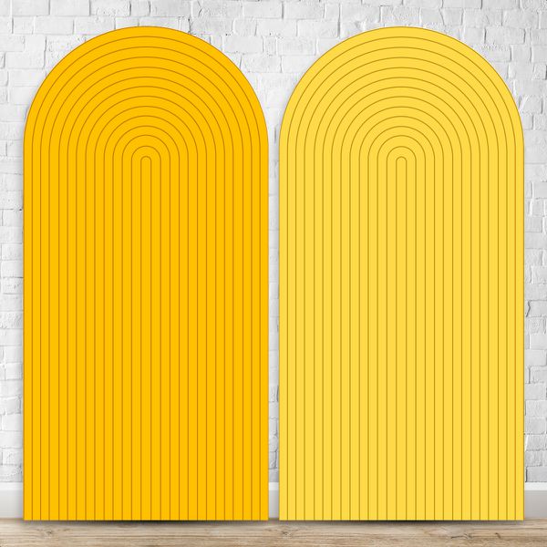 Painel Romano Tema Ripado Cor Amarelo e Amarelo 64