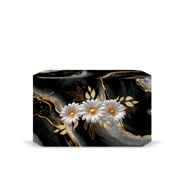 Capa Decorativa para 2 Mesas Quadrada Sublimada Tema Flores 7015