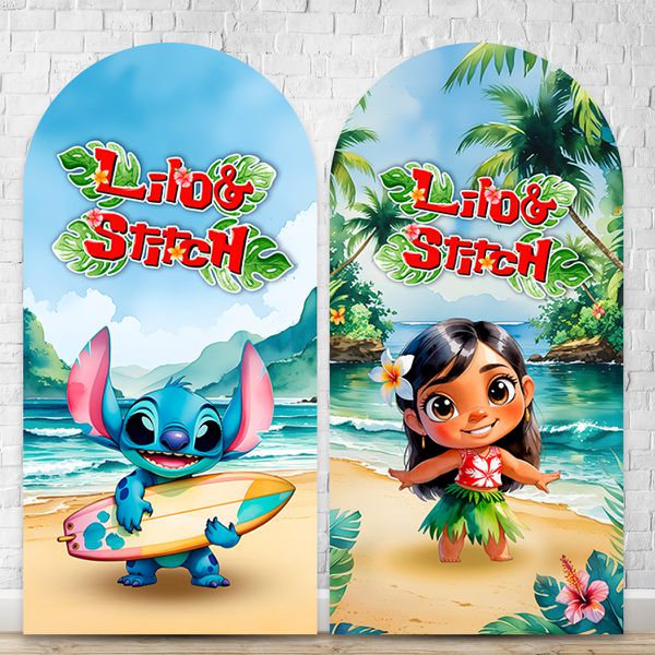 Painel Romano Tema Lilo & Stitch 7042