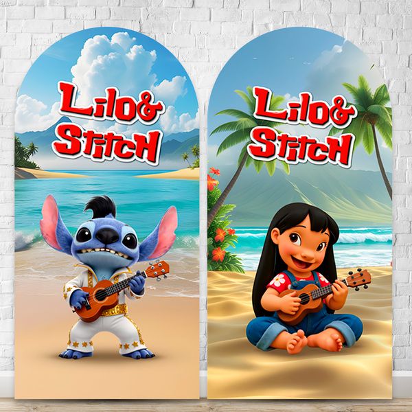 Painel Romano Tema Lilo & Stitch 7054