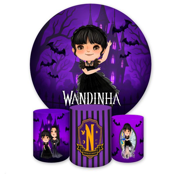 Kit 4 Capas Tema Wandinha 7095