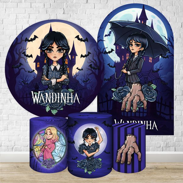 Kit 4 Capas + Romano Tema Wandinha 7096