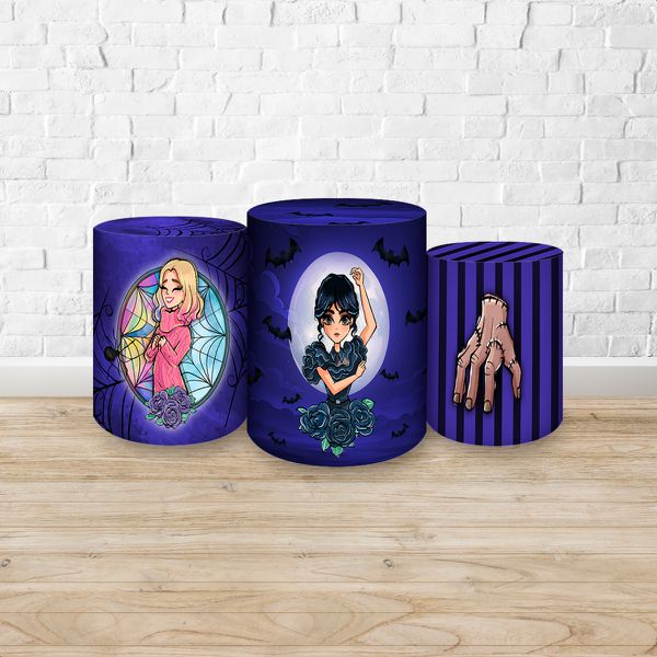 Trio Capas Cilindros Tema Wandinha 7096