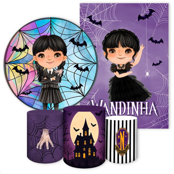 Kit 5 Peças Tema Wandinha 7097