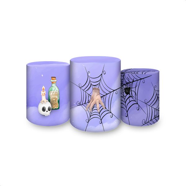 Trio Capas Cilindros Tema Wandinha 7098