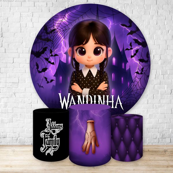 Kit 4 Capas Tema Wandinha 7099
